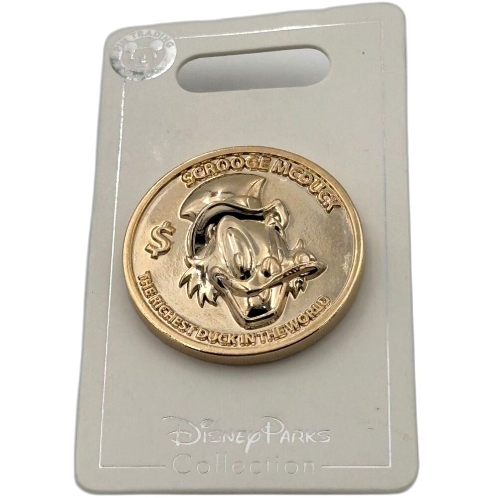 Disney Scoorge McDuck "The Richest Duck in the World" Gold Coin Pin-NWT